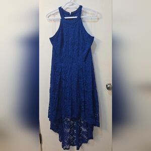 Elegant Blue Lace Kids Dress